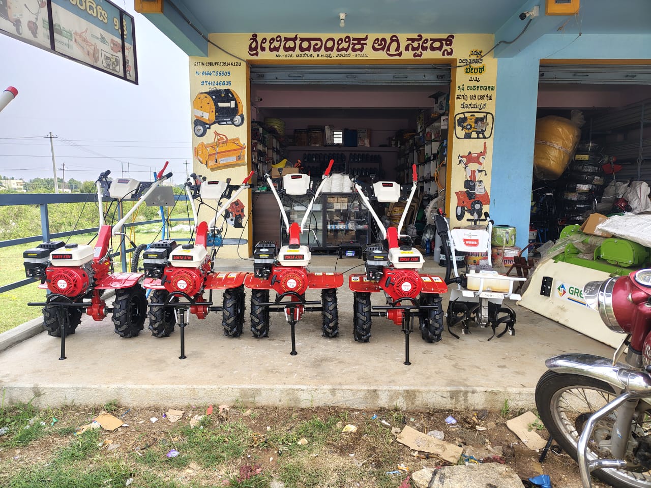 Modern farming equipment store